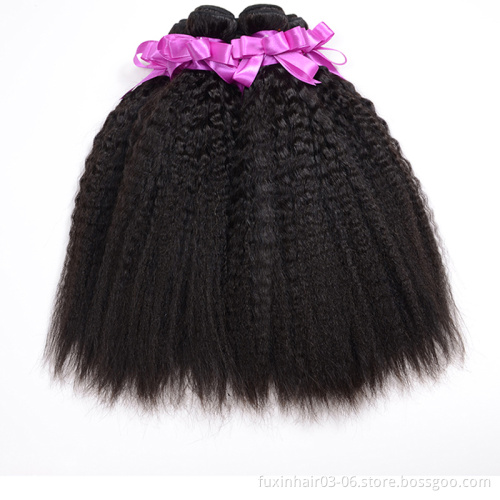 Virgin Human Hair Top Selling Kinky Straight Yaki Hair Extensions Mongolian WEAVING Non-remy Hair